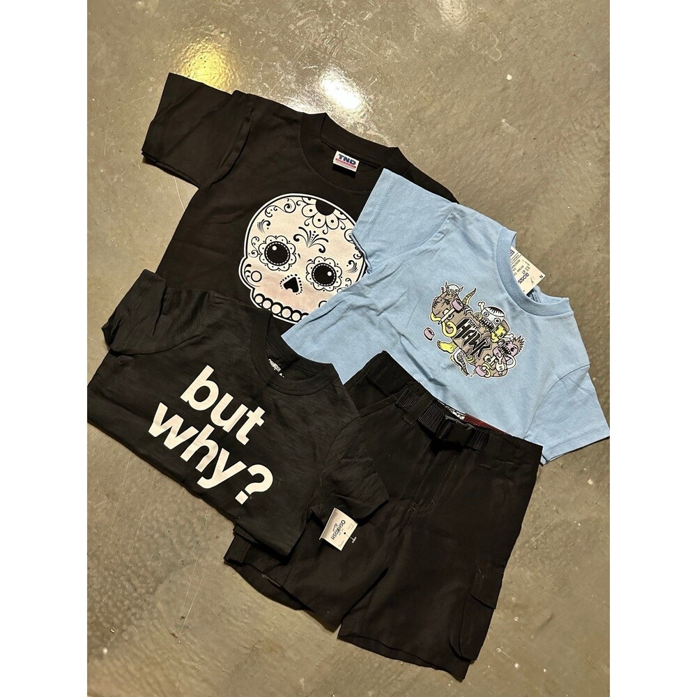 NEW Tony Hawk Bundle Boys Shorts & Shirts Lot Skate Skull Monster